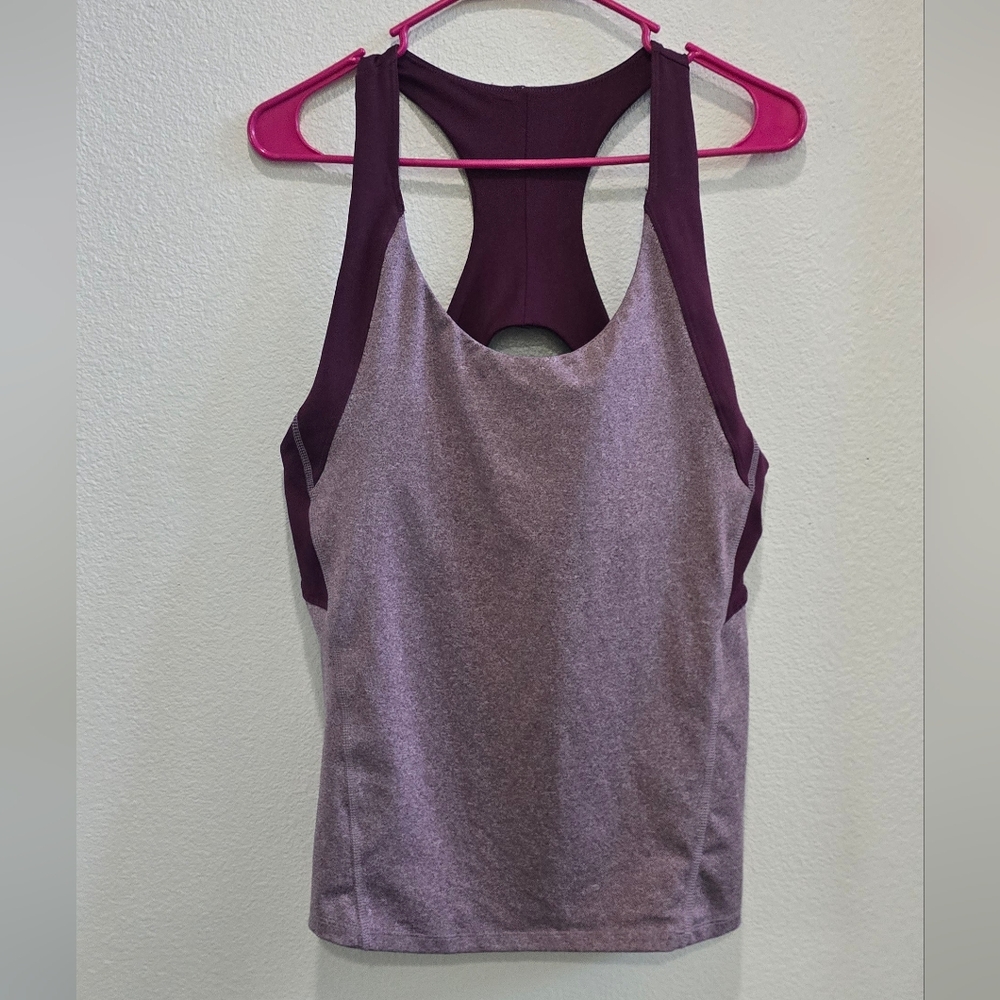 Champion Purple Racerback Tank Top with shelf bra size medium